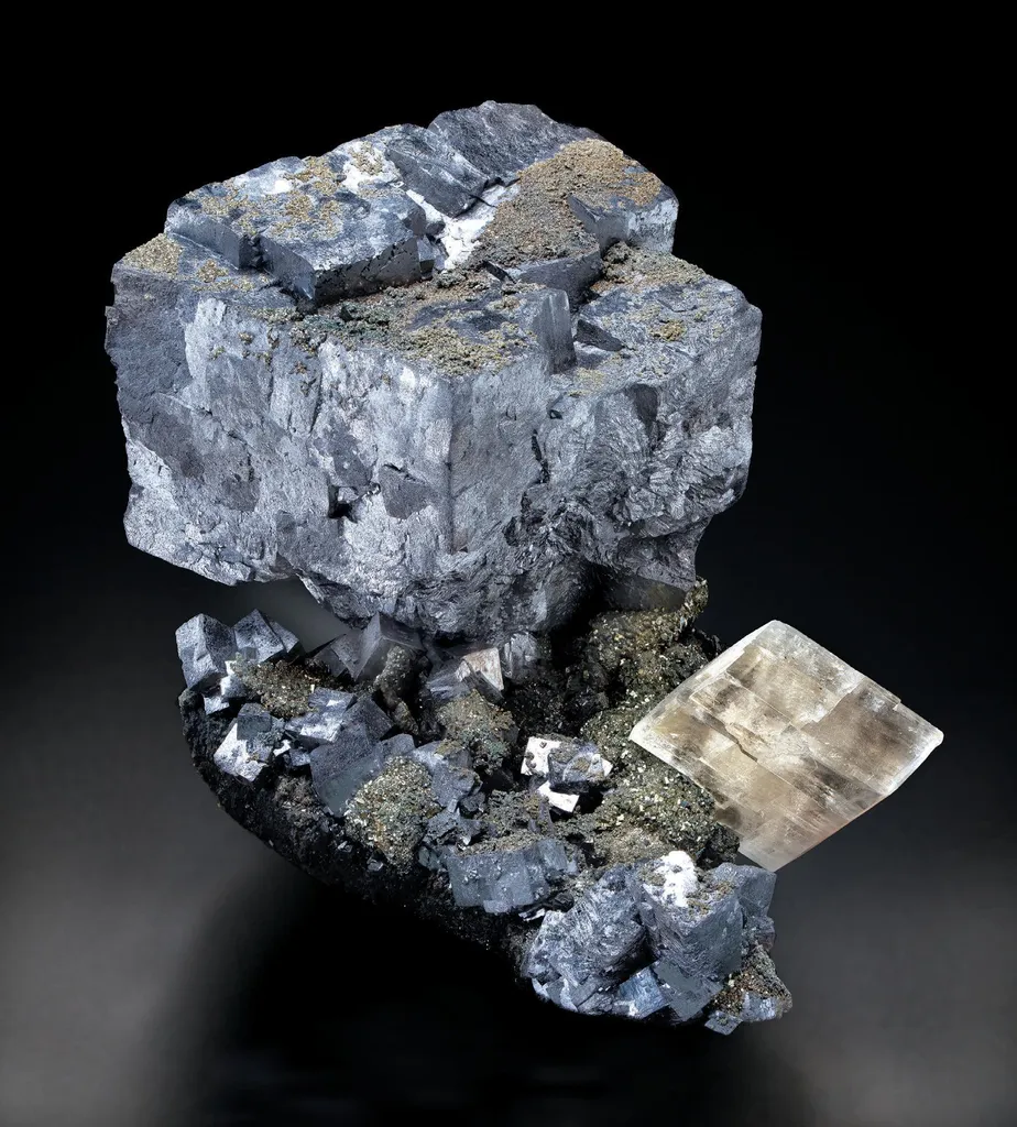 Pyrite, Galena, Calcite image