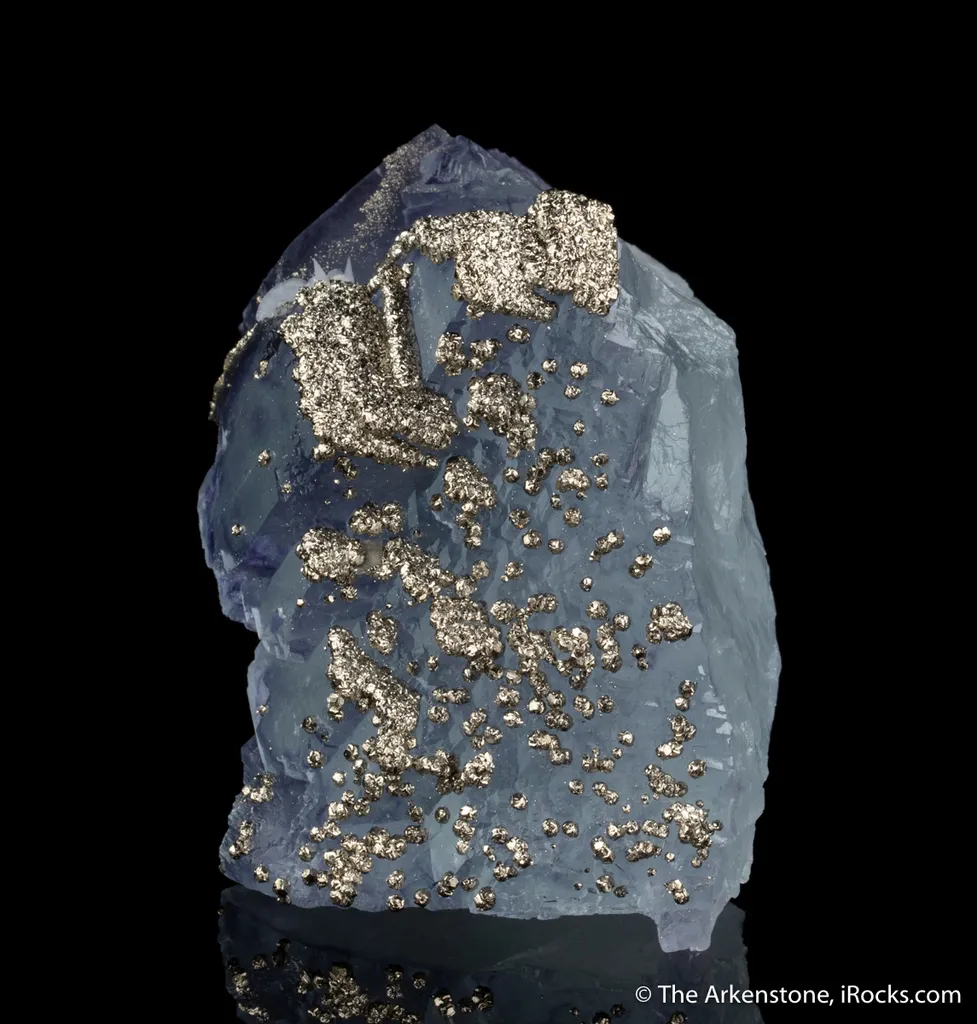 Pyrite on Fluorite image