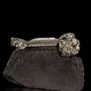 Pyrite on Pyrite ps. Baculites yokayamai - image 3