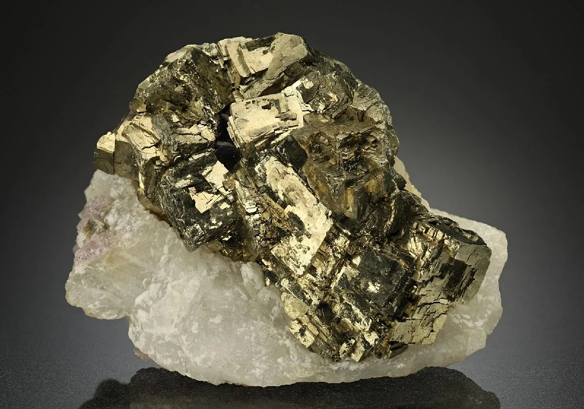 Pyrite on Quartz - image 1