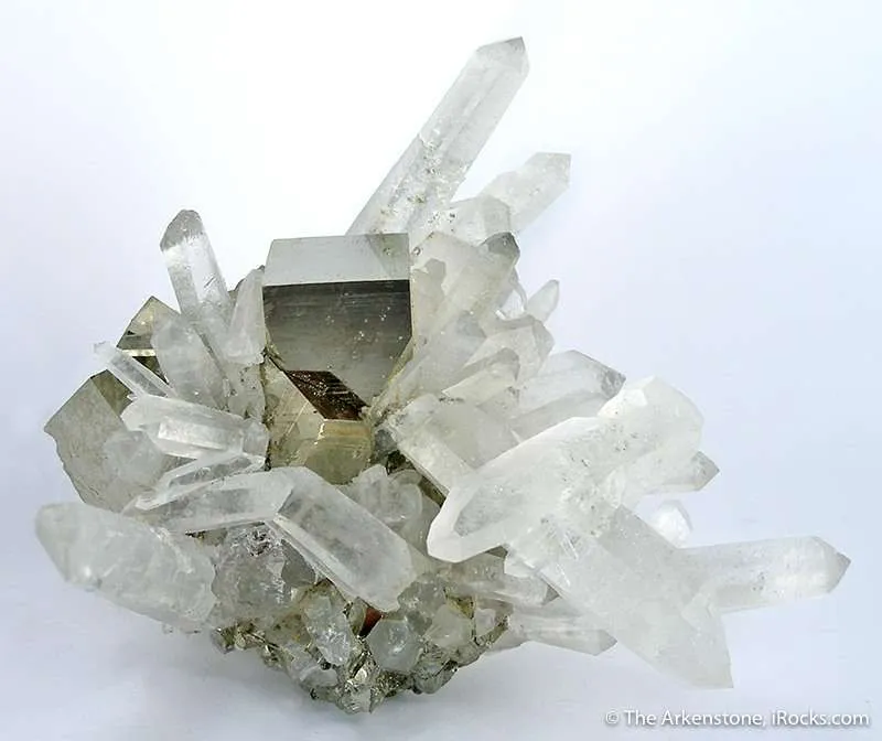 Pyrite on Quartz - image 1