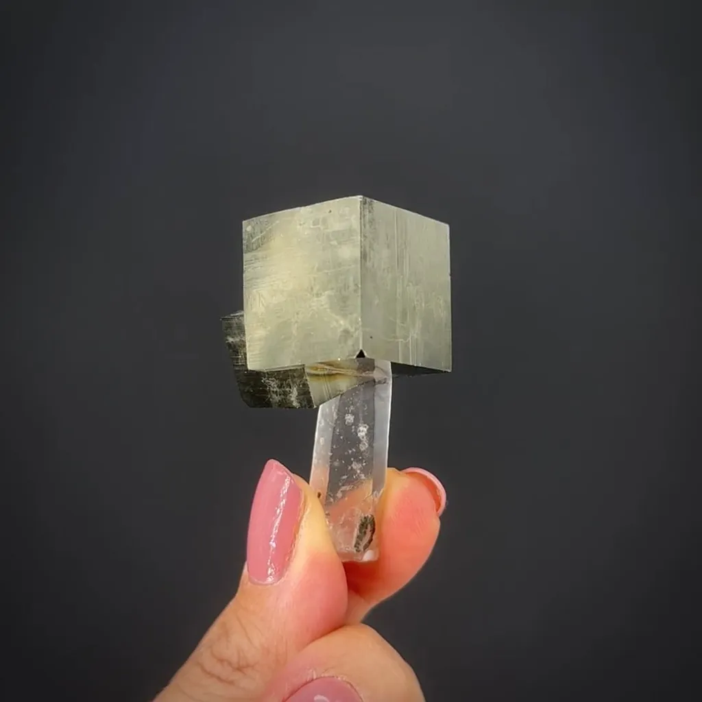 Pyrite on Quartz - image 2