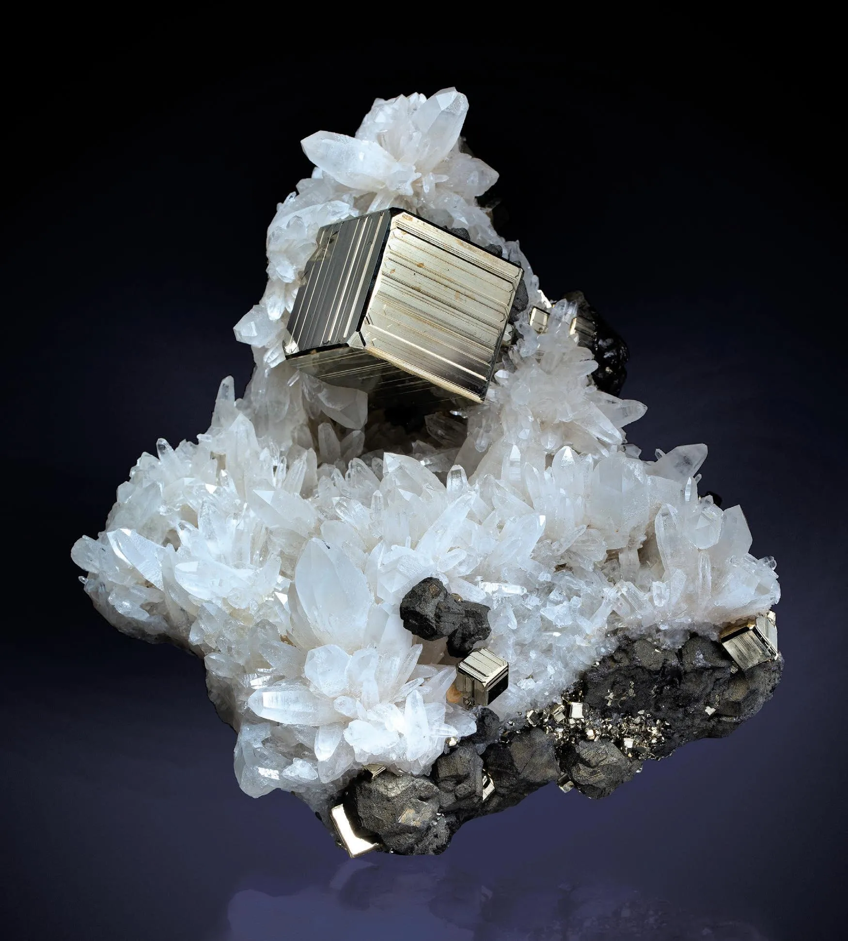 Pyrite on Quartz - image 1