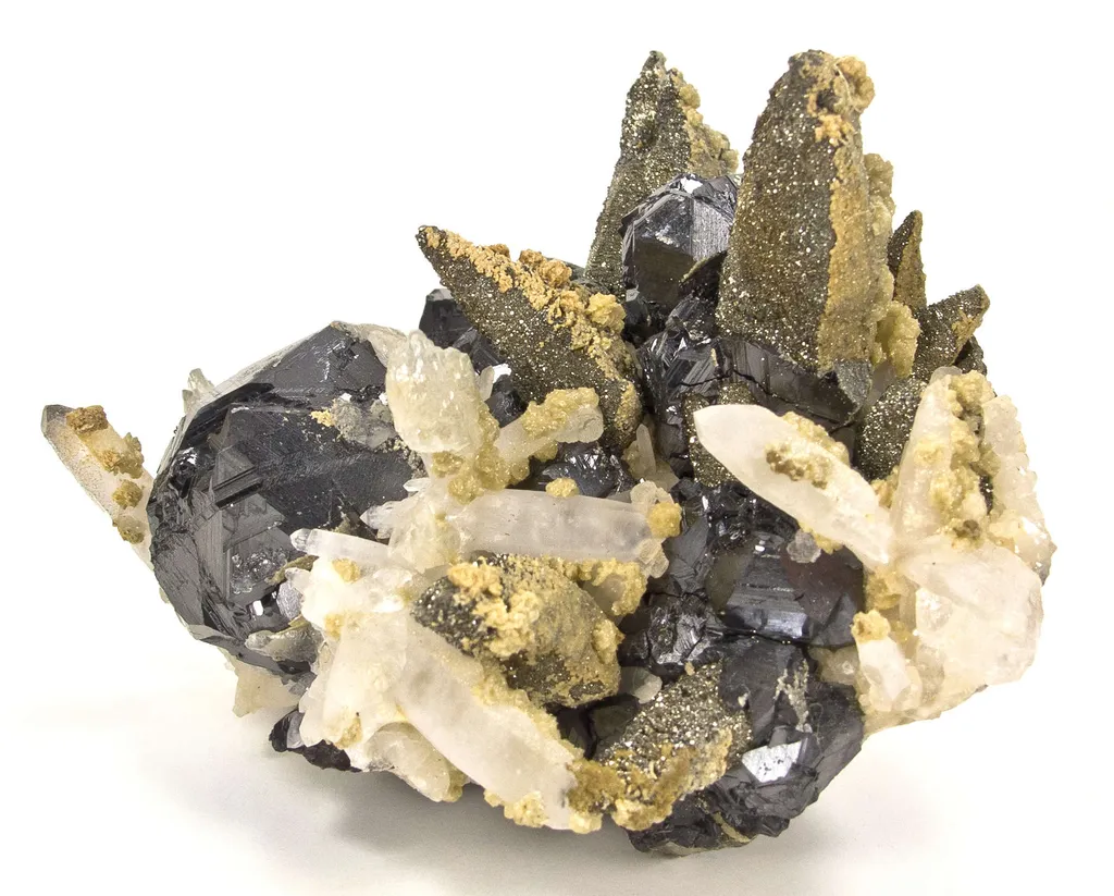 Pyrite Ps. After Pyrrhotite With Sphalerite & Quartz - image 4