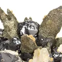 Pyrite Ps. After Pyrrhotite With Sphalerite & Quartz - image 2