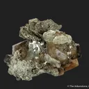 Pyrite ps. Pyrrhotite on Scheelite (fl) - image 5