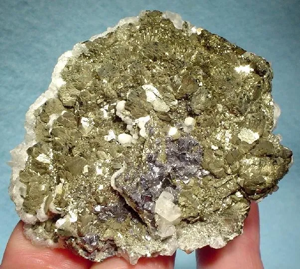Pyrite, Pyrrhotite, Rhodochrosite, Calcite, Galena, Sphalerite image