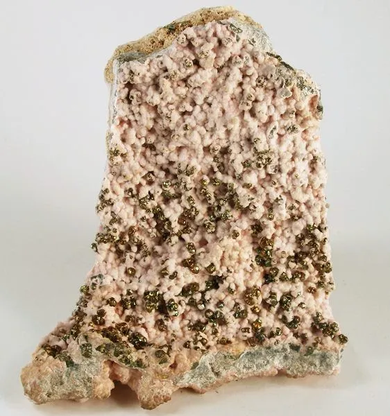Pyrite, Rhodochrosite image