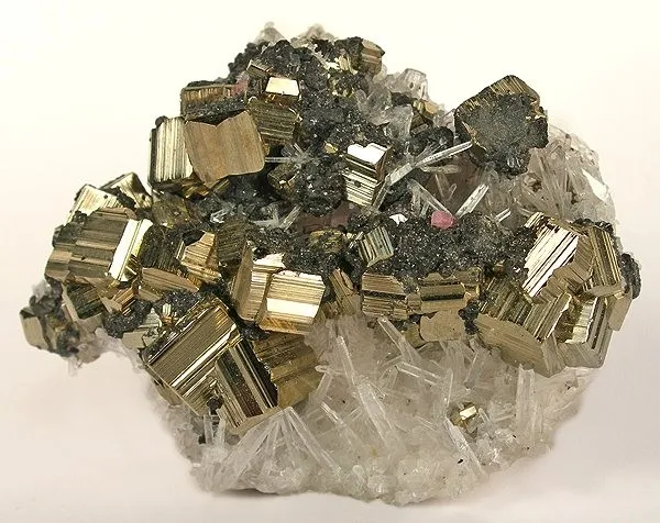 Pyrite, Tetrahedrite, Quartz image
