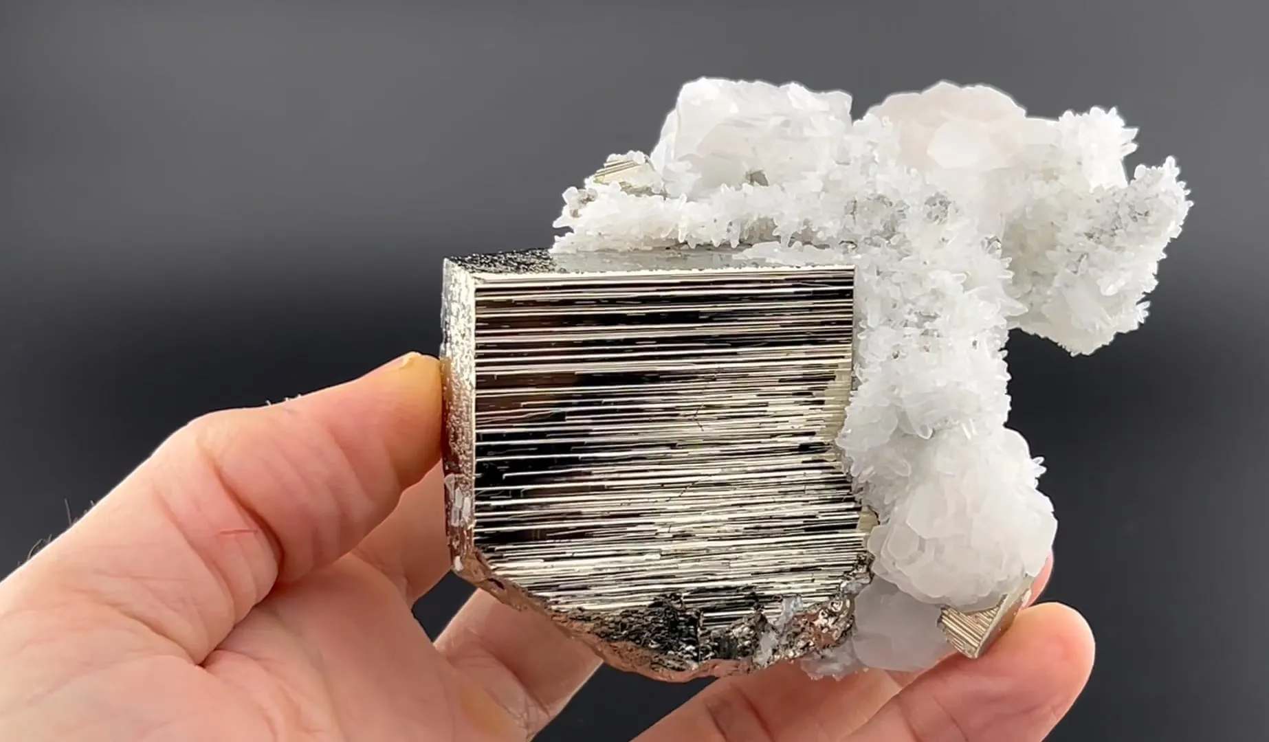 Pyrite with Calcite - image 3