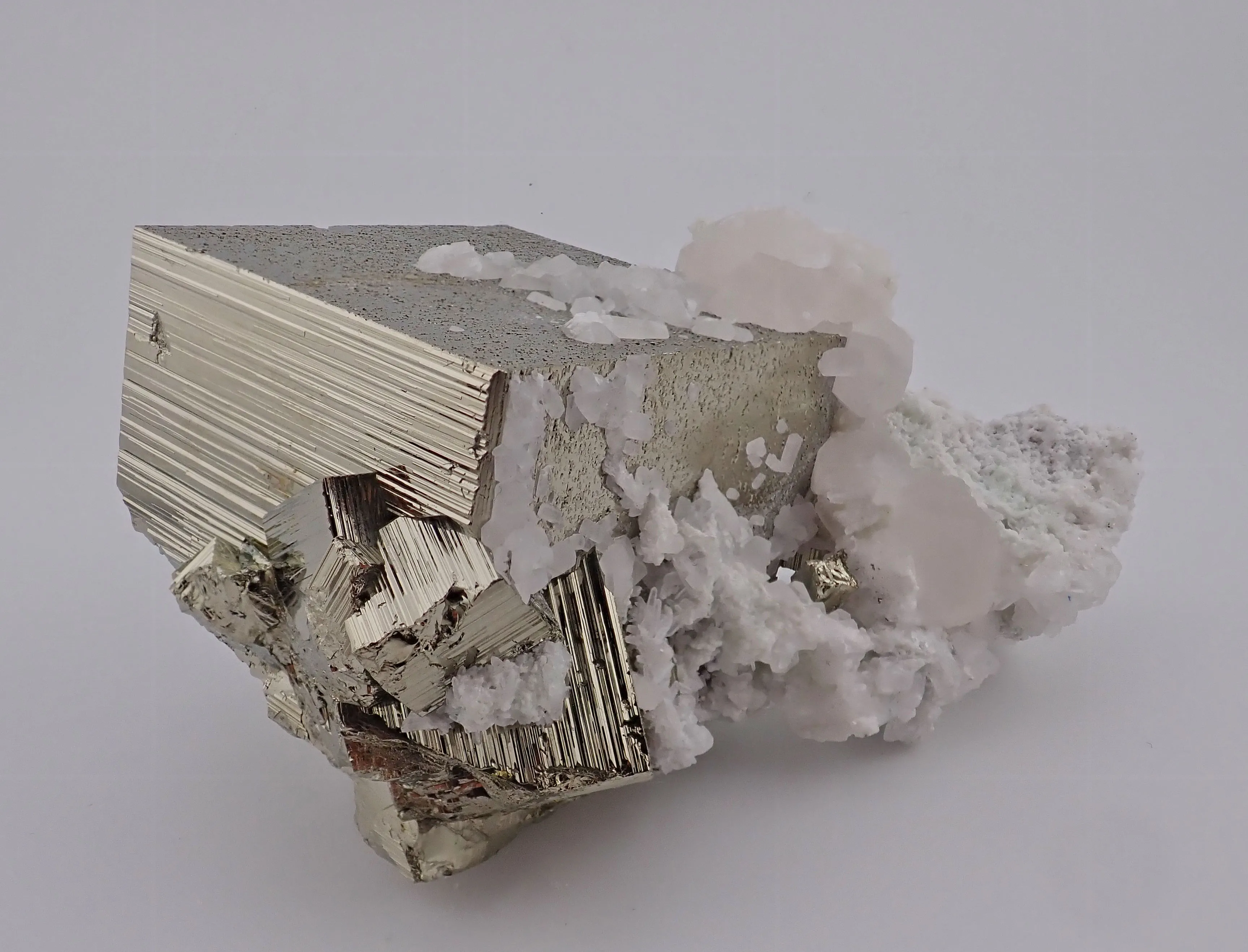Pyrite with Calcite - image 2