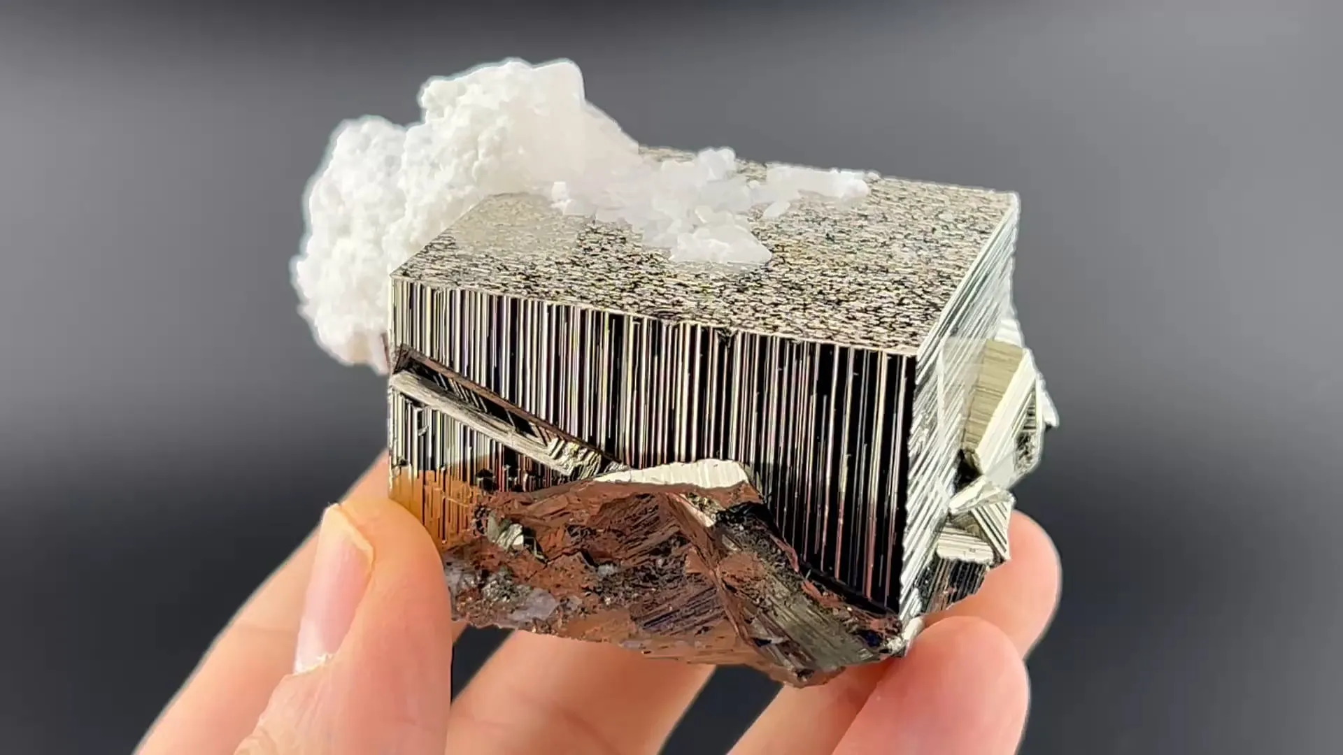 Pyrite with Calcite - image 3