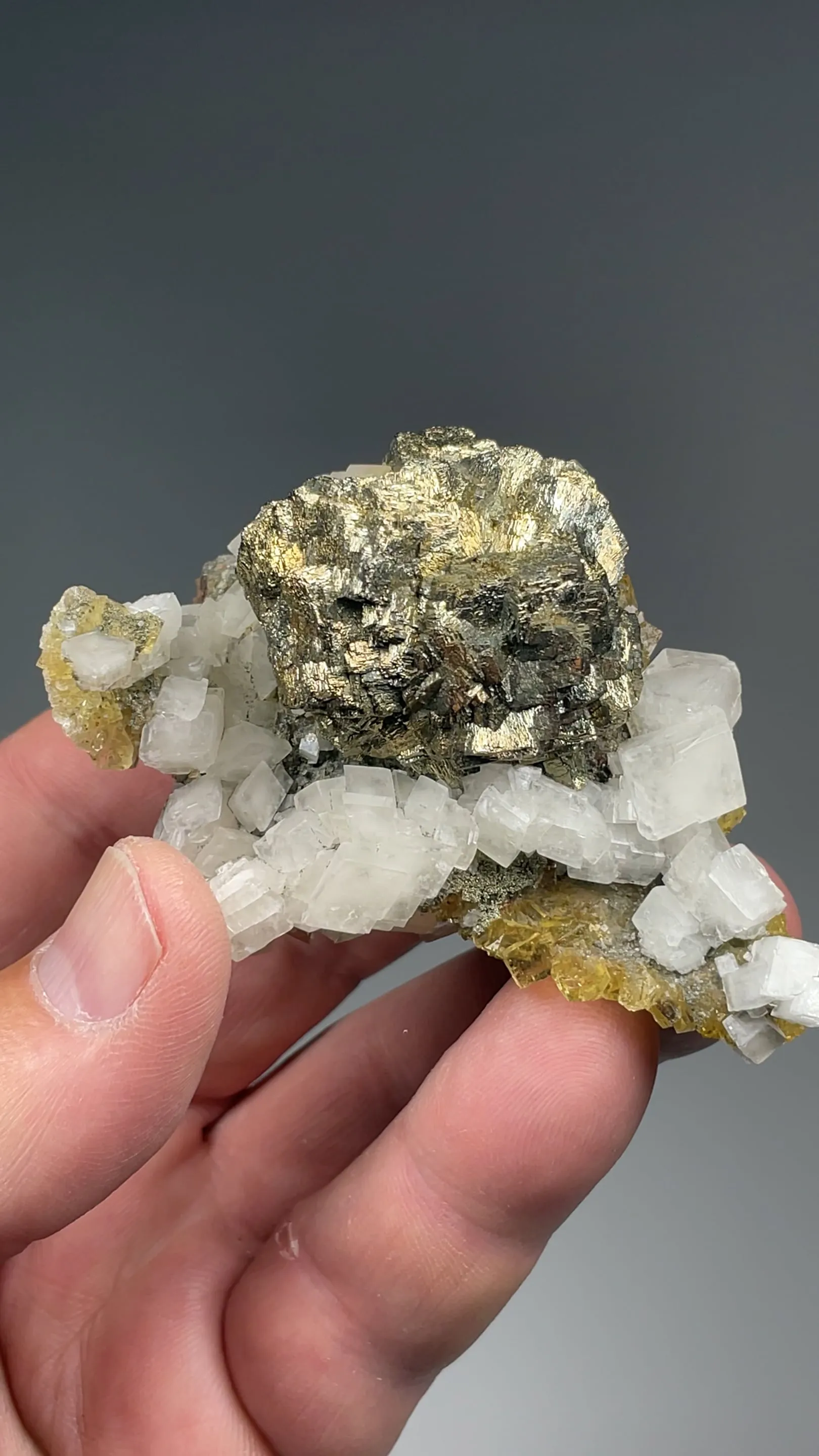 Pyrite with Calcite, Fluorite - image 2