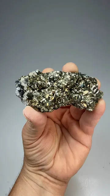 Pyrite with Calcite, Galena