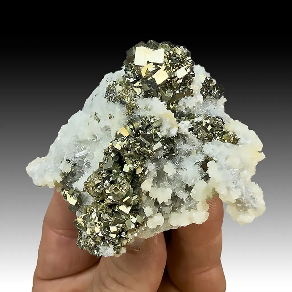 Pyrite with Calcite, Quartz image