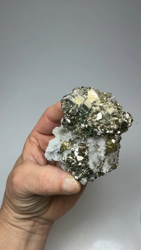 Pyrite with Chalcopyrite, Quartz image