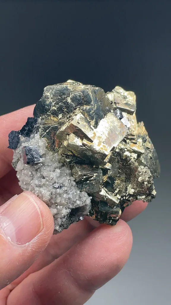 Pyrite with Galena, Dolomite - image 2