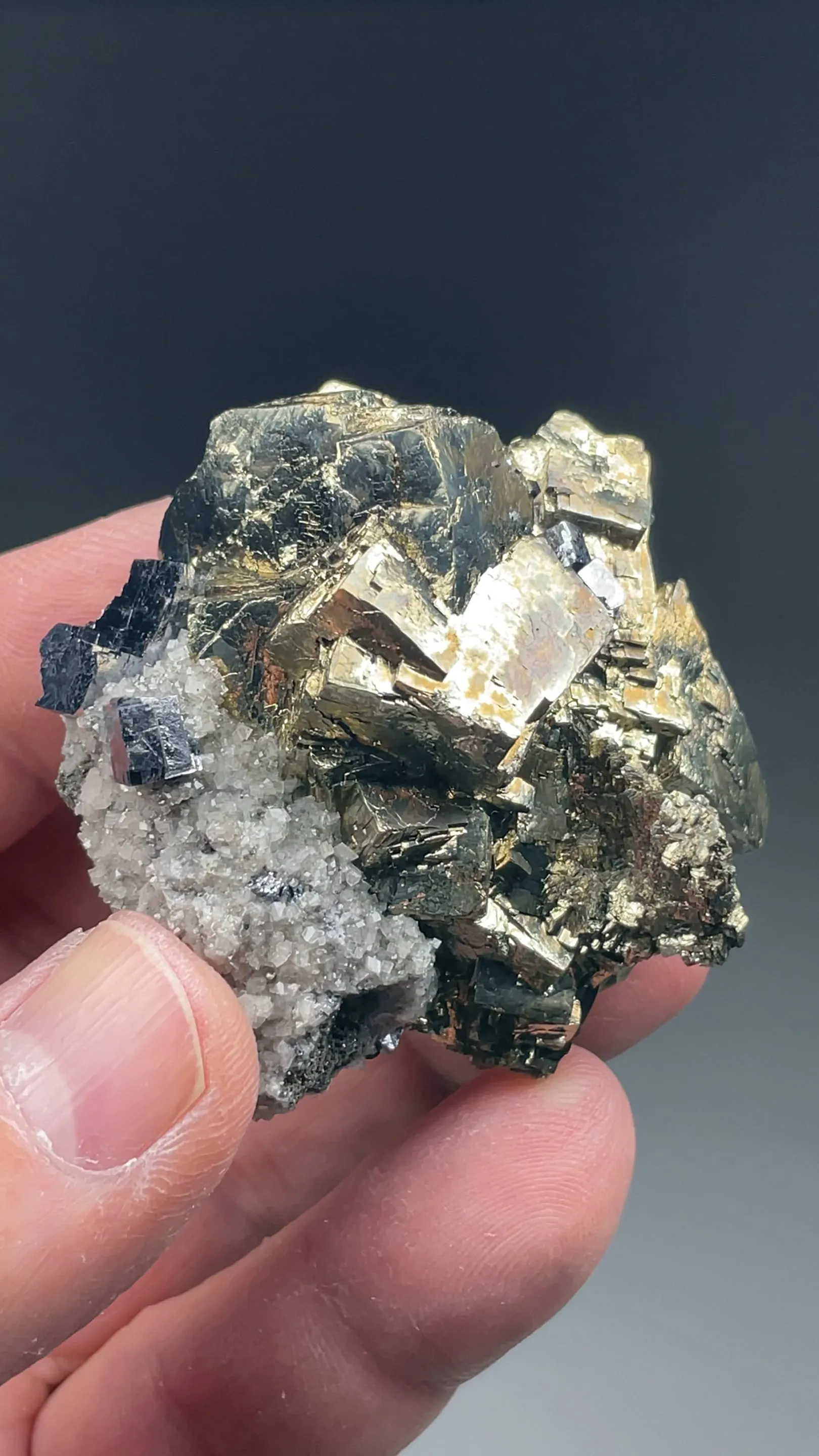 Pyrite with Galena, Dolomite - image 2