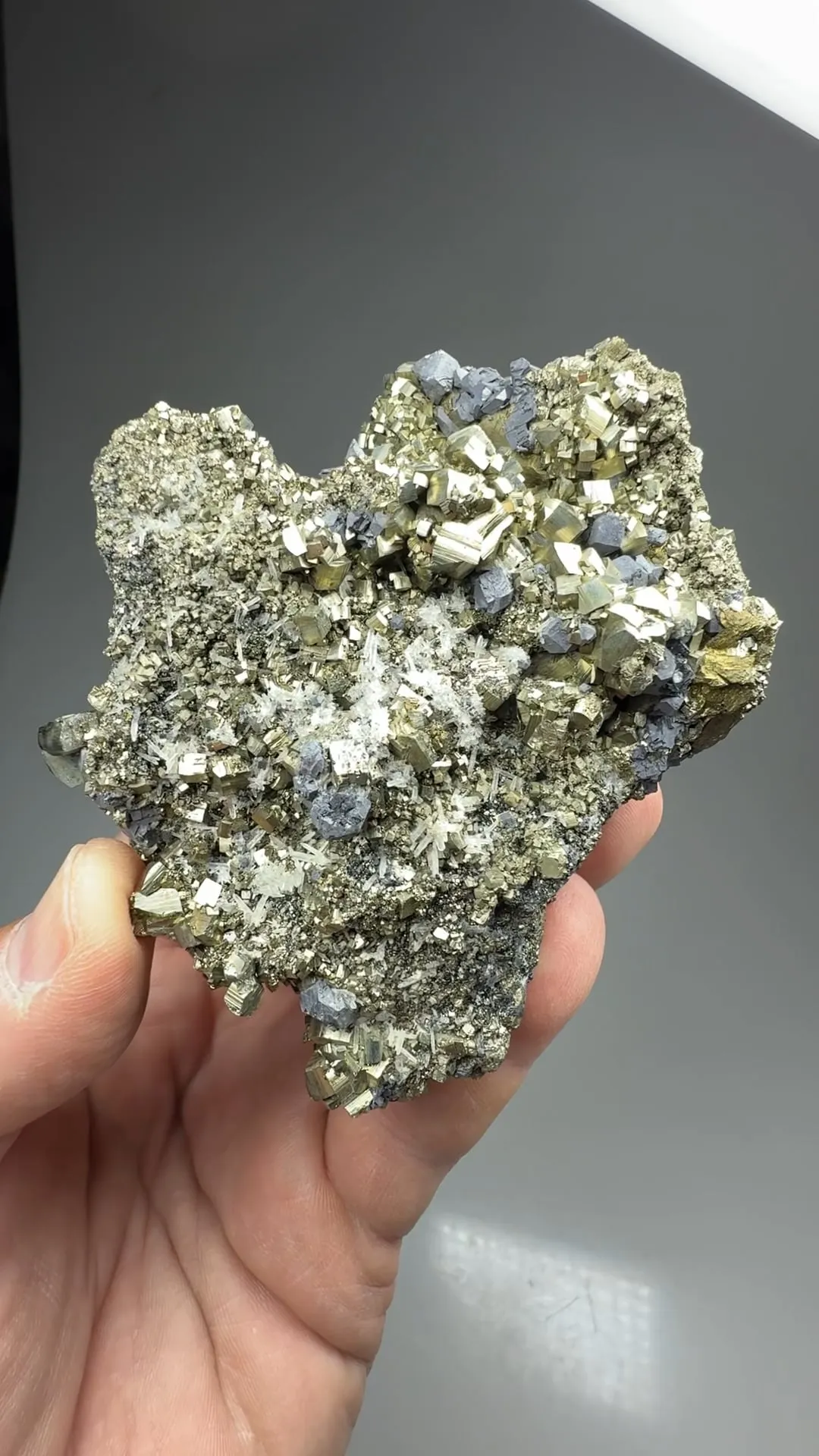 Pyrite with Galena, Quartz - image 2