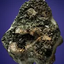 Pyrite with Magnetite on Actinolite after Diopside "Uralite" - image 1