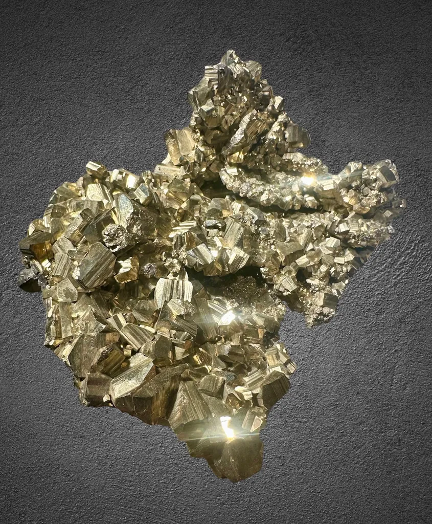 Pyrite with Manganocalcite from Bulgaria, Smolyan Province, Madan ore field, Septemvri Mine - image 7