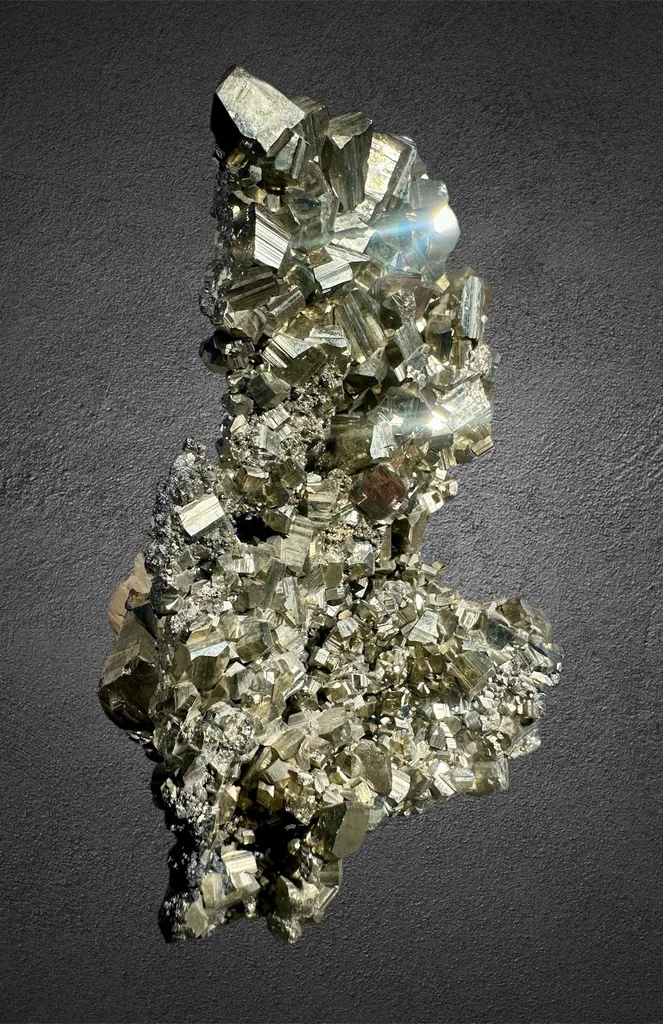 Pyrite with Manganocalcite from Bulgaria, Smolyan Province, Madan ore field, Septemvri Mine - image 2