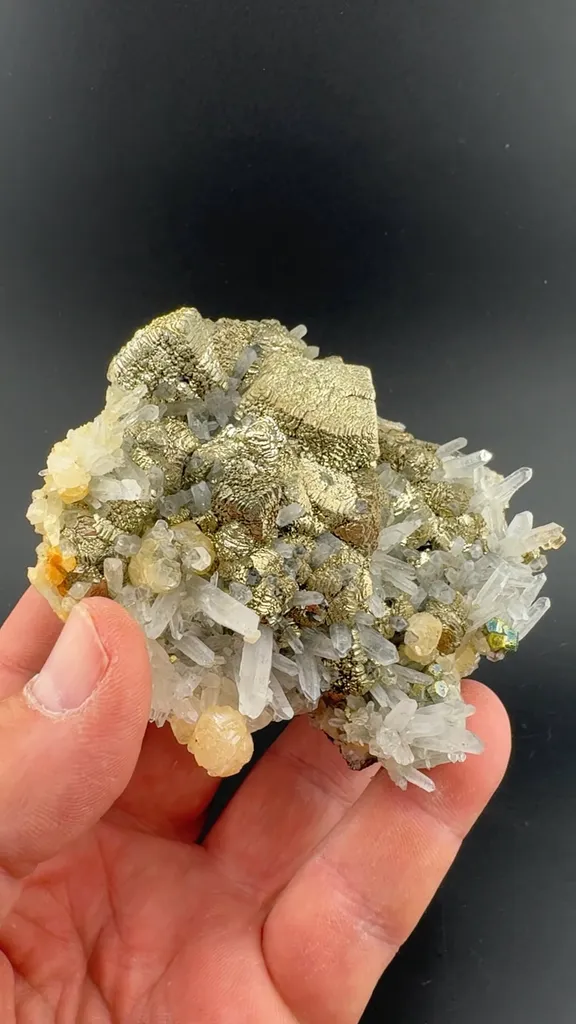 Pyrite with Marcasite, Quartz, Calcite image