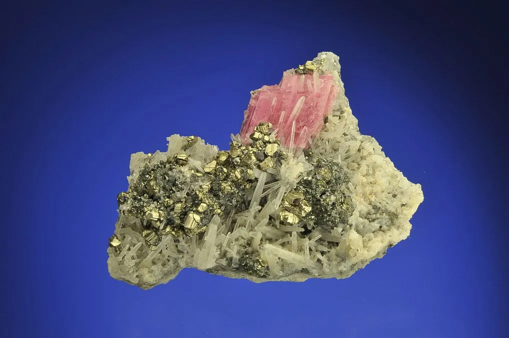 Pyrite with Quartz and Rhodochrosite - image 6