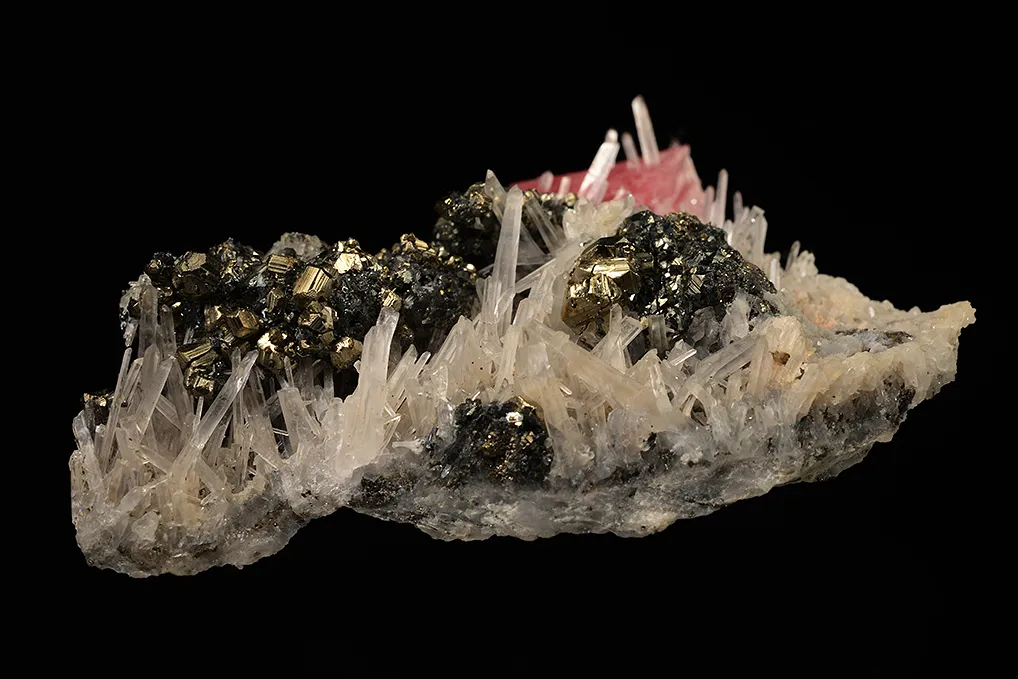 Pyrite with Quartz and Rhodochrosite - image 5