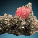 Pyrite with Quartz and Rhodochrosite - image 1