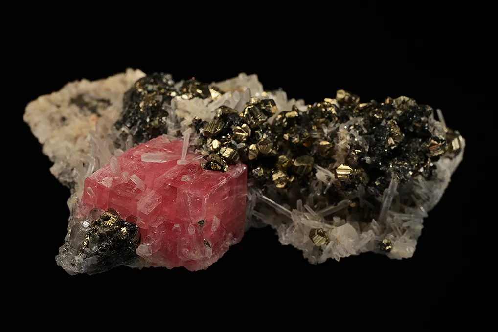 Pyrite with Quartz and Rhodochrosite - image 4