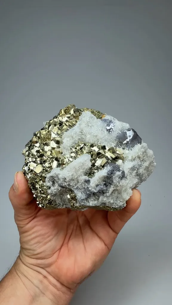 Pyrite with Quartz, Galena image