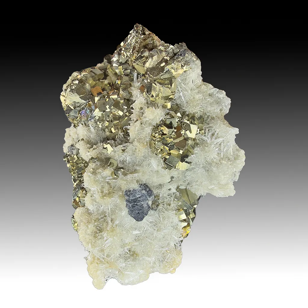 Pyrite with Quartz, Galena image