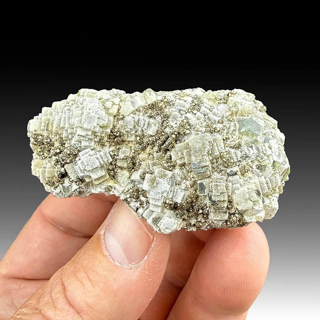 Pyrite with Quartz on Fluorite - image 1