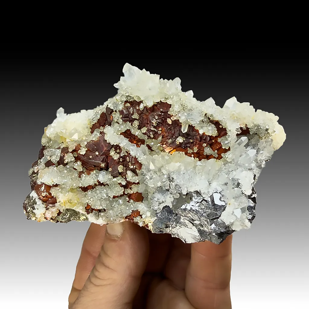 Pyrite with Quartz, Sphalerite image