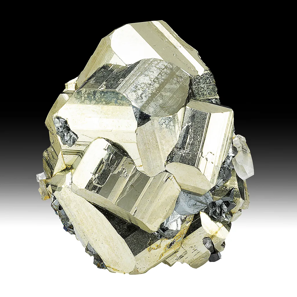 Pyrite with Quartz, Tetrahedrite image