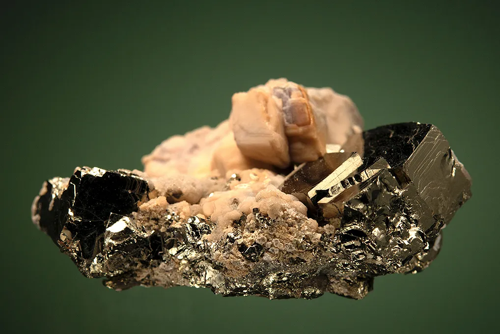 Pyrite with Rhodochrosite - image 3