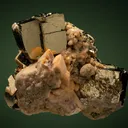 Pyrite with Rhodochrosite - image 1