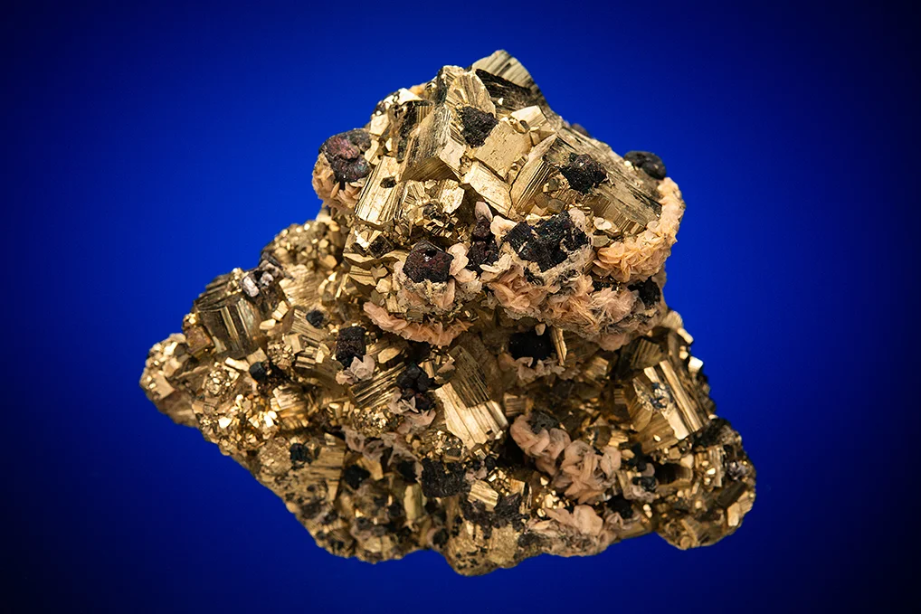 Pyrite with Siderite and Galena image