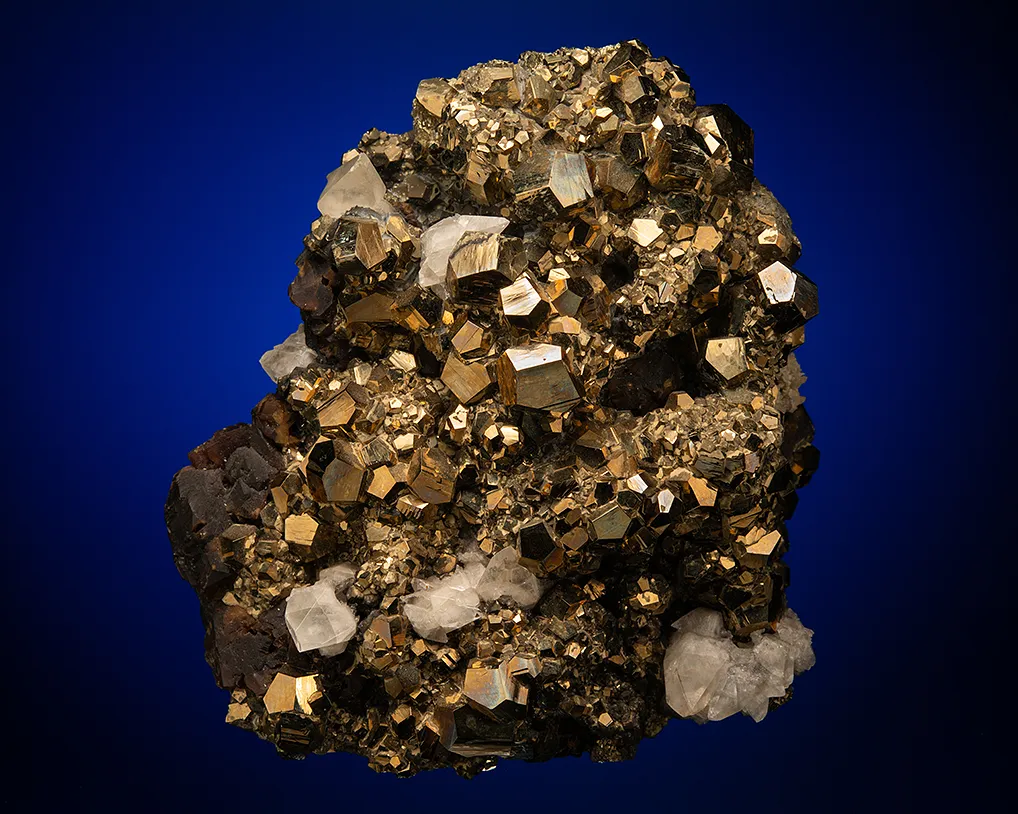 Pyrite with Sphalerite and Calcite image