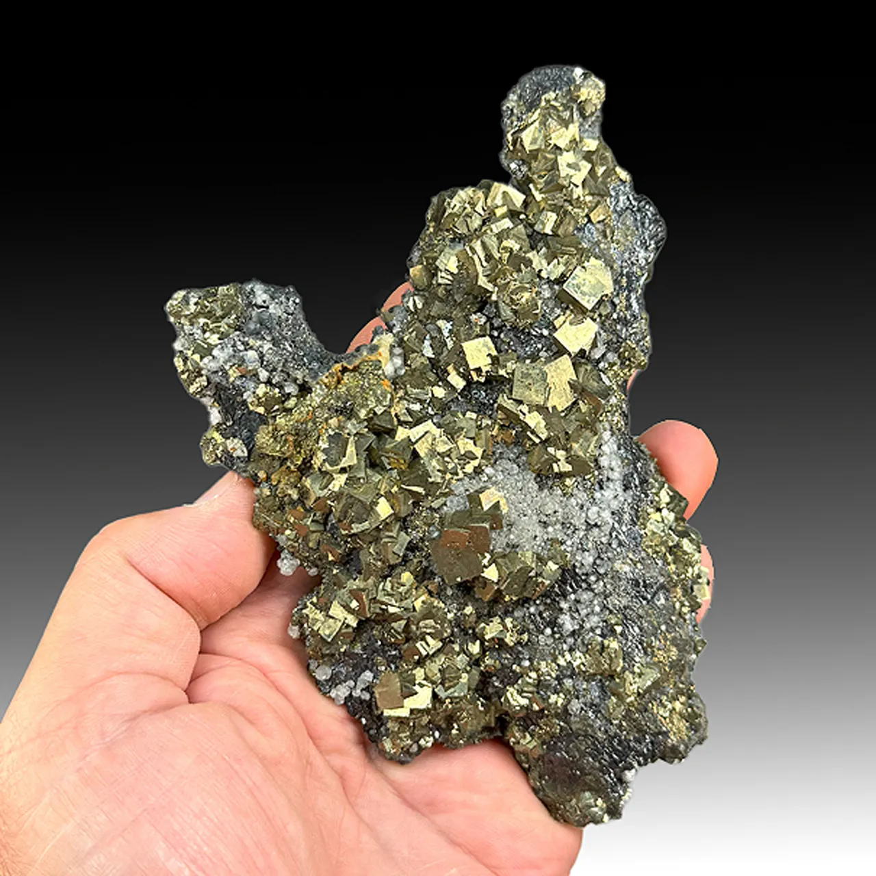 Pyrite with Sphalerite, Calcite - image 1