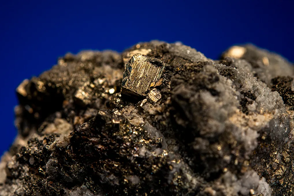 Pyrite with Sphalerite, Gold and Hessite - image 2