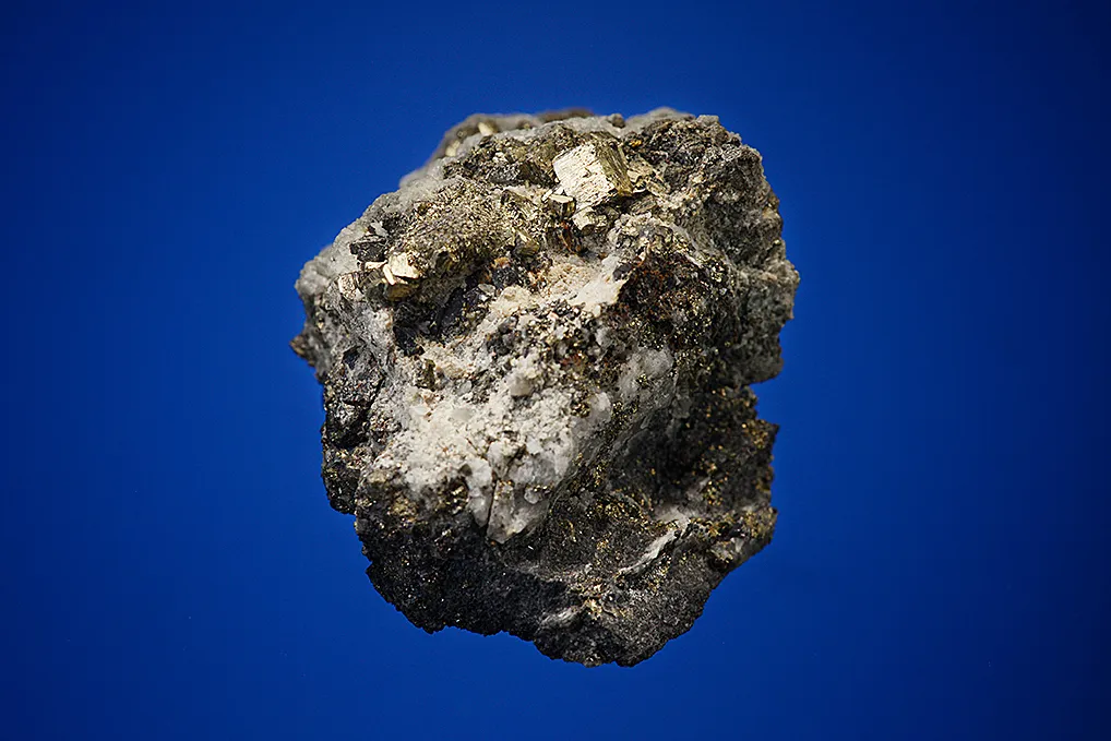 Pyrite with Sphalerite, Gold and Hessite - image 6