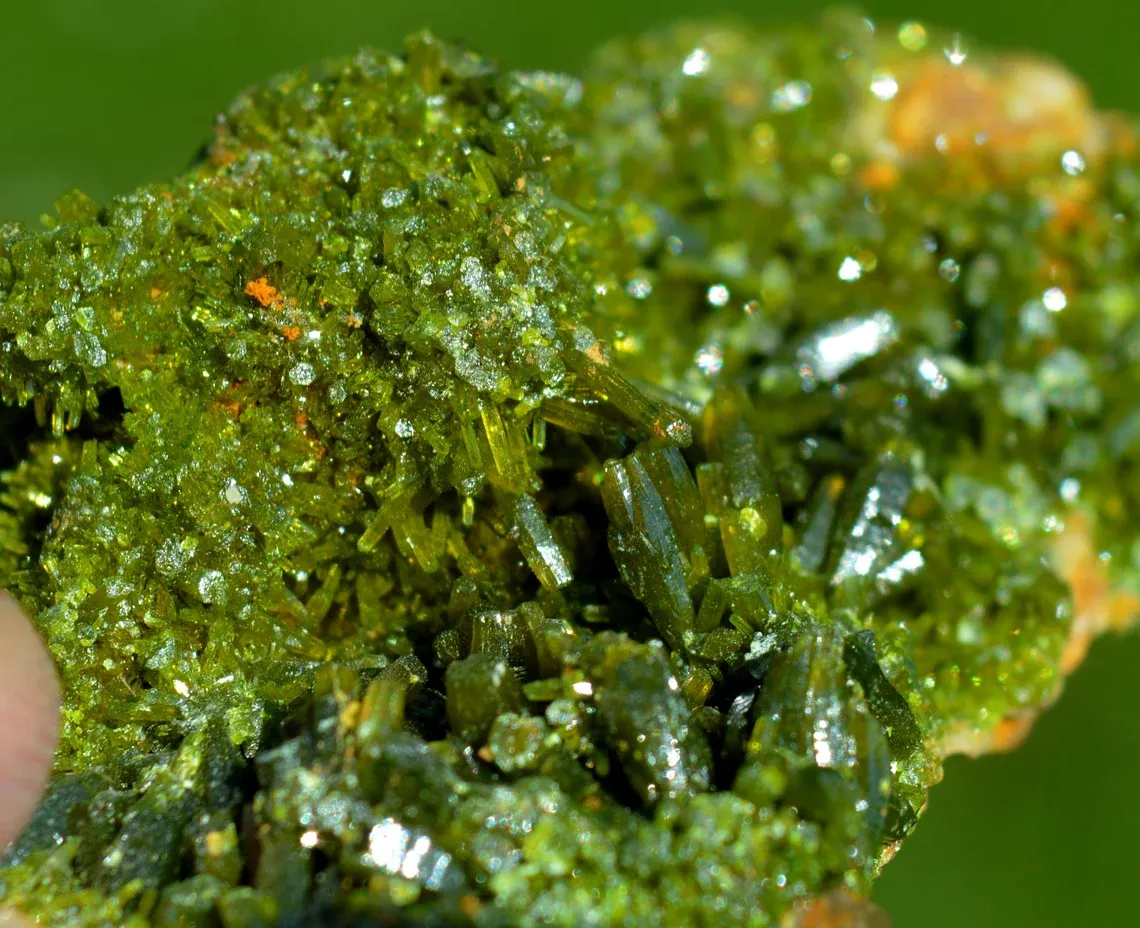 Pyromorphite 83 grams - Le Rossignol Mine, Chaillac Mines, Chaillac, Le Blanc, Indre, France - image 10