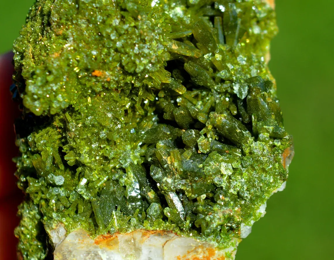 Pyromorphite 83 grams - Le Rossignol Mine, Chaillac Mines, Chaillac, Le Blanc, Indre, France - image 2