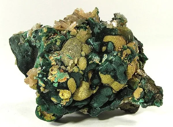 Pyromorphite, Cerussite, Malachite image