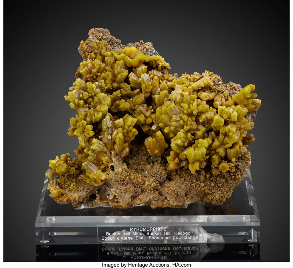 Pyromorphite from Bunker Hill Mine, Idaho, USA image