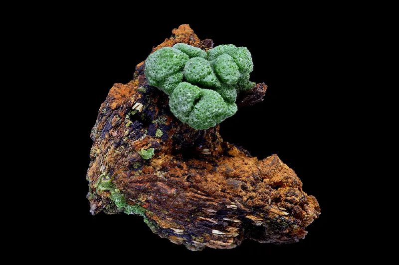 Pyromorphite from France, Nouvelle-Aquitaine, Les Farges Mine