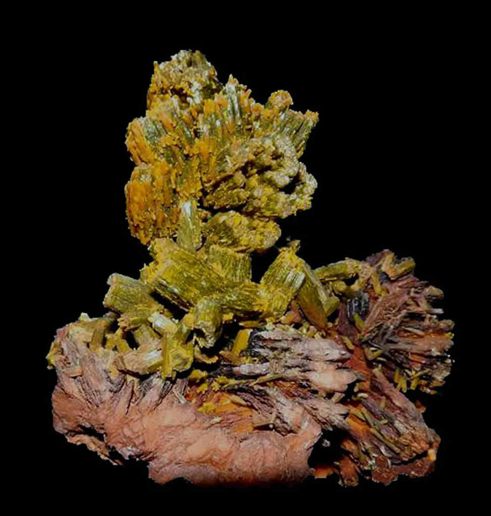 Pyromorphite from France, Nouvelle-Aquitaine, Les Farges Mine
