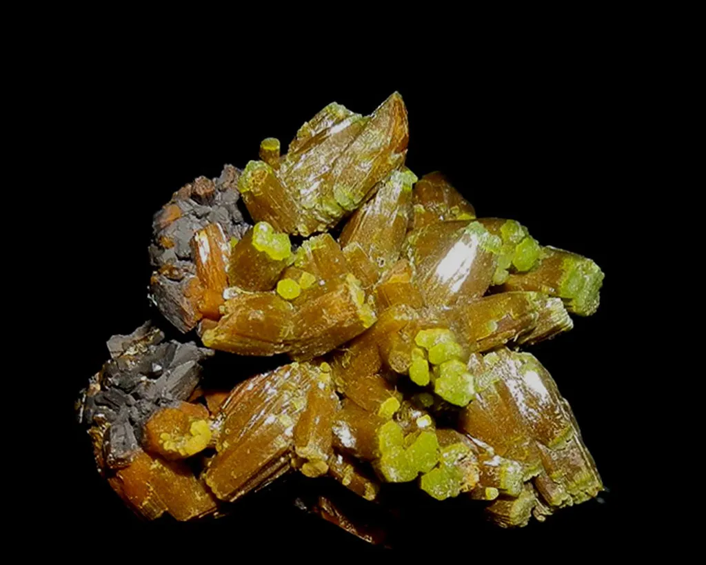 Pyromorphite from France, Nouvelle-Aquitaine, Les Farges Mine